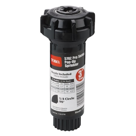 Toro Toro 570Z Pro Series 3 in. H Quarter-Circle Pop-Up Sprinkler 53815